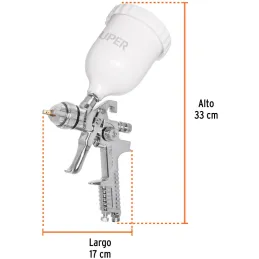 Pistolas de Pinturas Gravedad 500ml HVLP T1.7mm VM A20-24cm, PIPI-441 Truper 12129 Truper-Pistolas de Pinturas Gravedad 500ml HV