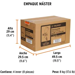 Pistolas de Pinturas Gravedad 500ml HVLP T2 mm VM A20-24cm, PIPI-442 Truper 12131 Truper-Pistolas de Pinturas Gravedad 500ml HVL
