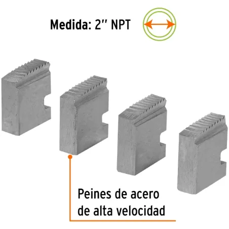 Juego de 4 Peines para Tarrajas 2" para T-852X, Truper 14620 Truper-Juego de 4 Peines para Tarrajas 2" para T-852X, Truper 14620