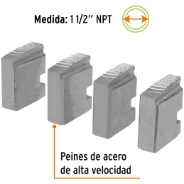 Juego de 4 Peines para Tarrajas 1-1/2" para T-852X, Truper 14619 Truper-Juego de 4 Peines para Tarrajas 1-1/2" para T-852X, Trup