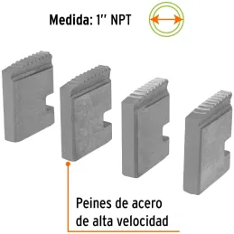 Juego de 4 Peines para Tarrajas 1" para T-852X, Truper 14616 Truper-Juego de 4 Peines para Tarrajas 1" para T-852X, Truper 14616