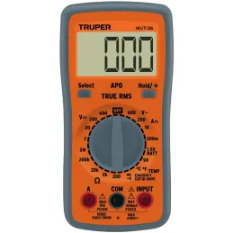 Multitester MUT-36 True RMS 10A UsoGeneral Truper 100360 Truper-Multitester MUT-36 True RMS 10A UsoGeneral Truper 100360 Escala 