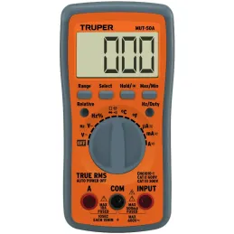 Multitester Digital Profesional MUT-50A True RMS 10A Truper 100361 Truper-Multitester Digital Profesional MUT-50A True RMS 10A T
