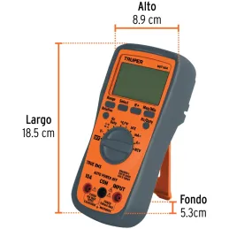 Multitester Digital Profesional NCV MUT-60A True RMS 10A Truper 100362 Truper-Multitester Digital Profesional NCV MUT-60A True R