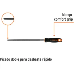 Limas Redondas Bastarda 10" x3/8 MComfortGrip, Truper 11244 Truper-Limas Redondas Bastarda 10" x3/8 MComfortGrip, Truper 11244 L