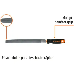 Limas Media Caña 10" x1x5/16" MConfortGrip, Truper 11243 Truper-Limas Media Caña 10" x1x5/16" MConfortGrip, Truper 11243 La lima
