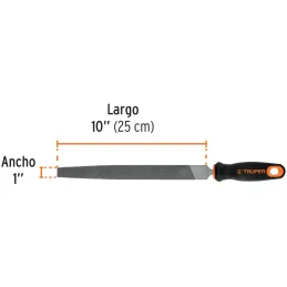 Limas Planas Bastardas 10" x1x5/16" MConfortGrip, Truper 11237 Truper-Limas Planas Bastardas 10" x1x5/16" MConfortGrip, Truper 1