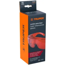 Lentes para Laser Rojo Policarbonato UV, Truper 10757 Truper-Lentes para Laser Rojo Policarbonato UV, Truper 10757 Mica 100% pol