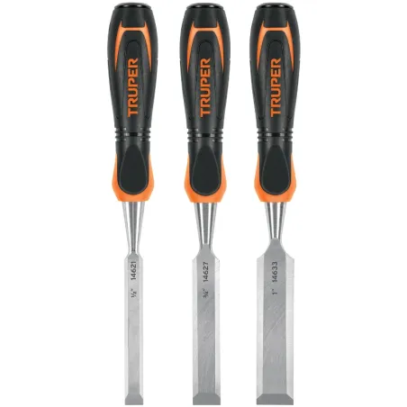 Juego de Formones 3 Piezas x100mm ComfortGrip, Truper 17759 Truper-Juego de Formones 3 Piezas x100mm ComfortGrip, Truper 17759 F