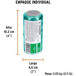 Hilos para albañil 65m 3Cabos ColorVerde, Truper 14049 Truper-Hilos para albañil 65m 3Cabos ColorVerde, Truper 14049 Hilo de pol
