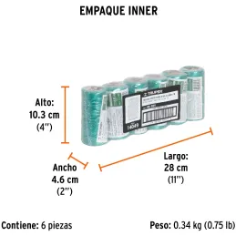 Hilos para albañil 65m 3Cabos ColorVerde, Truper 14049 Truper-Hilos para albañil 65m 3Cabos ColorVerde, Truper 14049 Hilo de pol