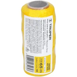 Hilos para albañil 65m 3Cabos ColorAmarillo, Truper 14045 Truper-Hilos para albañil 65m 3Cabos ColorAmarillo, Truper 14045 Hilo 