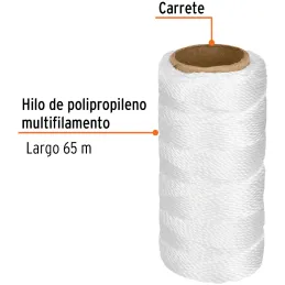 Hilos para albañil 65m 3Cabos ColorBlanco, Truper 12988 Truper-Hilos para albañil 65m 3Cabos ColorBlanco, Truper 12988 Hilo de p