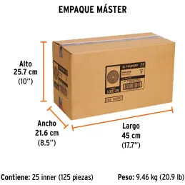 Discos de Lija 7" G24 RespaldoFibra 5Piezas D7/8 OAluminio, Truper 100129 Truper-Discos de Lija 7" G24 RespaldoFibra 5Piezas D7/