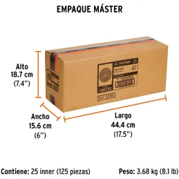 Discos de Lija 4-1/2" G36 RespaldoFibra 5Piezas D7/8 OAluminio, Truper 100125 Truper-Discos de Lija 4-1/2" G36 RespaldoFibra 5Pi