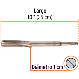 Cinceles SDS Plus Cincel Hueco Para Acanalado 3/4" x25cm AC para RotoMartillos, Truper 13927 Truper-Cinceles SDS Plus Cincel Hue