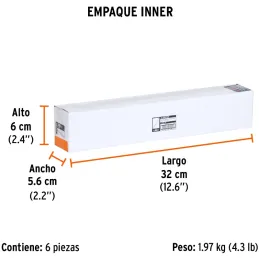 Cinceles SDS Plus Cincel Hueco Para Acanalado 3/4" x25cm AC para RotoMartillos, Truper 13927 Truper-Cinceles SDS Plus Cincel Hue