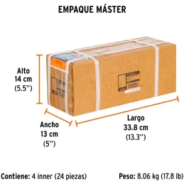 Cinceles SDS Plus Cincel Hueco Para Acanalado 3/4" x25cm AC para RotoMartillos, Truper 13927 Truper-Cinceles SDS Plus Cincel Hue