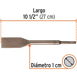 Cinceles SDS Plus Cincel Azulejo 1-1/2" x27cm AC para RotoMartillos, Truper 13925 Truper-Cinceles SDS Plus Cincel Azulejo 1-1/2"