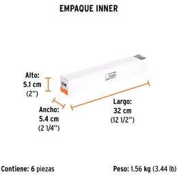 Cinceles SDS Plus Plano Delgado 3/4" x25cm AC para RotoMartillos, Truper 12096 Truper-Cinceles SDS Plus Plano Delgado 3/4" x25cm