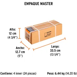 Cinceles SDS Plus Plano Delgado 3/4" x25cm AC para RotoMartillos, Truper 12096 Truper-Cinceles SDS Plus Plano Delgado 3/4" x25cm