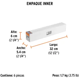 Cinceles SDS Plus Plano Grueso 1-1/2" 25cm AC para RotoMartillos, Truper 12097 Truper-Cinceles SDS Plus Plano Grueso 1-1/2" 25cm