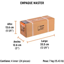 Cinceles SDS Plus Plano Grueso 1-1/2" 25cm AC para RotoMartillos, Truper 12097 Truper-Cinceles SDS Plus Plano Grueso 1-1/2" 25cm