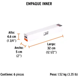 Cinceles SDS Plus Punta 25cm AC para RotoMartillos, Truper 12095 Truper-Cinceles SDS Plus Punta 25cm AC para RotoMartillos, Trup