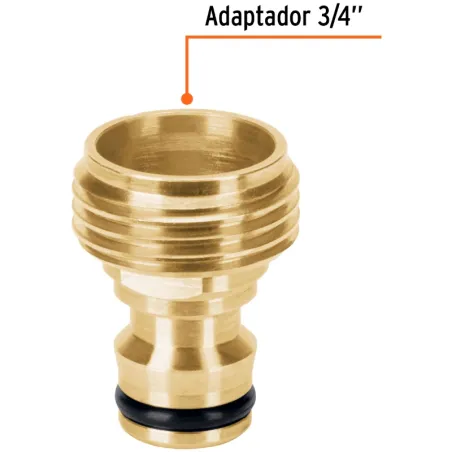 Conector Sistema Click Macho E3/4, Truper 101597 Truper-Conector Sistema Click Macho E3/4, Truper 101597 Fabricado en latón sóli
