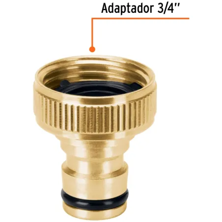 Conector Sistema Click Hembra E3/4, Truper 101596 Truper-Conector Sistema Click Hembra E3/4, Truper 101596 Fabricado en latón só