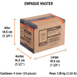 Conector Sistema Click Hembra E3/4, Truper 101596 Truper-Conector Sistema Click Hembra E3/4, Truper 101596 Fabricado en latón só