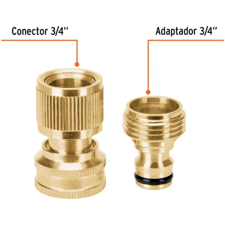 Conectores Rapidos Sistema Click E3/4 2Piezas, Truper 101599 Truper-Conectores Rapidos Sistema Click E3/4 2Piezas, Truper 101599