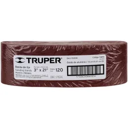 Lijas de Banda G120 3x21" x5u OAluminio Truper 15819 Truper-Lijas de Banda G120 3x21" x5u OAluminio Truper 15819 Fabricado en óx
