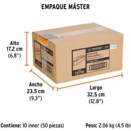 Lijas de Banda G80 3x21" x5u OAluminio Truper 15799 Truper-Lijas de Banda G80 3x21" x5u OAluminio Truper 15799 Fabricado en óxid