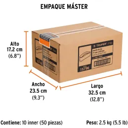 Lijas de Banda G50 3x21" x5u OAluminio Truper 15796 Truper-Lijas de Banda G50 3x21" x5u OAluminio Truper 15796 Fabricado en óxid