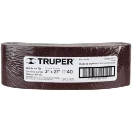 Lijas de Banda G40 3x21" x5u OAluminio Truper 15777 Truper-Lijas de Banda G40 3x21" x5u OAluminio Truper 15777 Fabricado en óxid