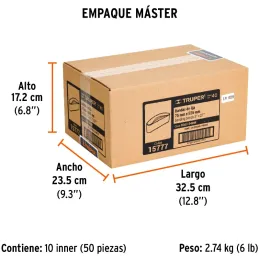 Lijas de Banda G40 3x21" x5u OAluminio Truper 15777 Truper-Lijas de Banda G40 3x21" x5u OAluminio Truper 15777 Fabricado en óxid