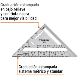 Escuadras para Muros de Yeso 7" x5mm AluminioLigero, Truper 15131 Truper-Escuadras para Muros de Yeso 7" x5mm AluminioLigero, Tr