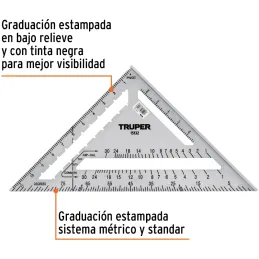 Escuadras para Muros de Yeso 12" x5mm AluminioLigero, Truper 15132 Truper-Escuadras para Muros de Yeso 12" x5mm AluminioLigero, 
