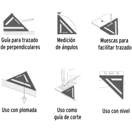 Escuadras para Muros de Yeso 12" x5mm AluminioLigero, Truper 15132 Truper-Escuadras para Muros de Yeso 12" x5mm AluminioLigero, 