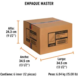 Escuadras para Muros de Yeso 12" x5mm AluminioLigero, Truper 15132 Truper-Escuadras para Muros de Yeso 12" x5mm AluminioLigero, 
