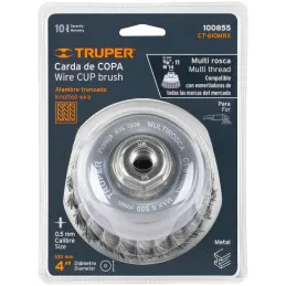 Cardas Copa 4" Trenzado Grueso MultiRosca Truper 100855 Truper-Cardas Copa 4" Trenzado Grueso MultiRosca Truper 100855 Fabricada