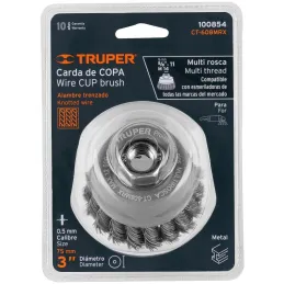 Cardas Copa 3" Trenzado Grueso MultiRosca, Truper 100854 Truper-Cardas Copa 3" Trenzado Grueso MultiRosca, Truper 100854 Fabrica