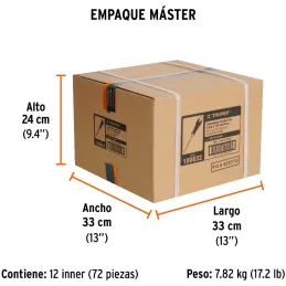 Desarmador Plano Bhex 3/16" x6" ComfortGrip Truper 100832 Truper-Desarmador Plano Bhex 3/16" x6" ComfortGrip Truper 100832 Barra