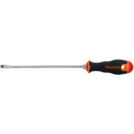 Desarmador Plano Bhex 1/4" x8" ComfortGrip Truper 100833 Truper-Desarmador Plano Bhex 1/4" x8" ComfortGrip Truper 100833 Barra h