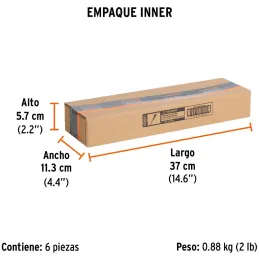 Desarmador Plano Bhex 1/4" x8" ComfortGrip Truper 100833 Truper-Desarmador Plano Bhex 1/4" x8" ComfortGrip Truper 100833 Barra h