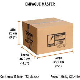 Desarmador Plano Bhex 1/4" x8" ComfortGrip Truper 100833 Truper-Desarmador Plano Bhex 1/4" x8" ComfortGrip Truper 100833 Barra h