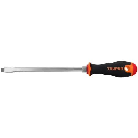 Desarmador Plano Bhex 3/8" x8" ComfortGrip Truper 100834 Truper-Desarmador Plano Bhex 3/8" x8" ComfortGrip Truper 100834 Barra h