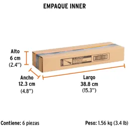 Desarmador Plano Bhex 3/8" x8" ComfortGrip Truper 100834 Truper-Desarmador Plano Bhex 3/8" x8" ComfortGrip Truper 100834 Barra h