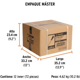 Desarmador Estrella BHex 1/8" x8" ComfortGrip Truper 100835 Truper-Desarmador Estrella BHex 1/8" x8" ComfortGrip Truper 100835 B
